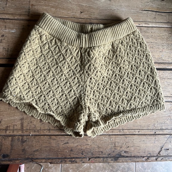 Zara Other - ZARA KIDS Knit High-Waist Olive Green Women's Shorts